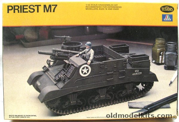 Testors 1/35 M7 Priest - US  Army / British Army / 1960 West German Army, 801 plastic model kit